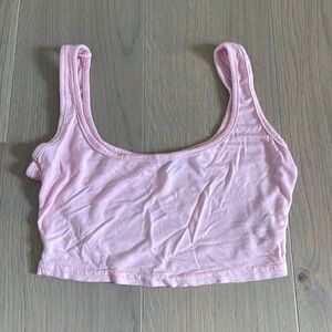 PrettyLittleThing Light Pink Crop Top Size 2